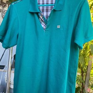Burberry Teal Men's Polo Shirt